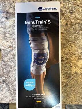 Bauerfeind GenuTrain S Knee Brace with Joint Bars and Strap System